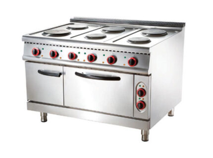 Electric 6-Hot Plate Cooker with Oven