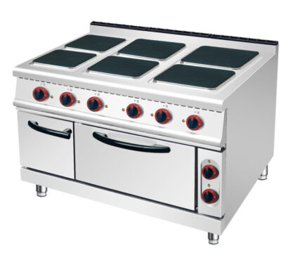 Electric 6 Hot Plate Cooker with Oven (square)